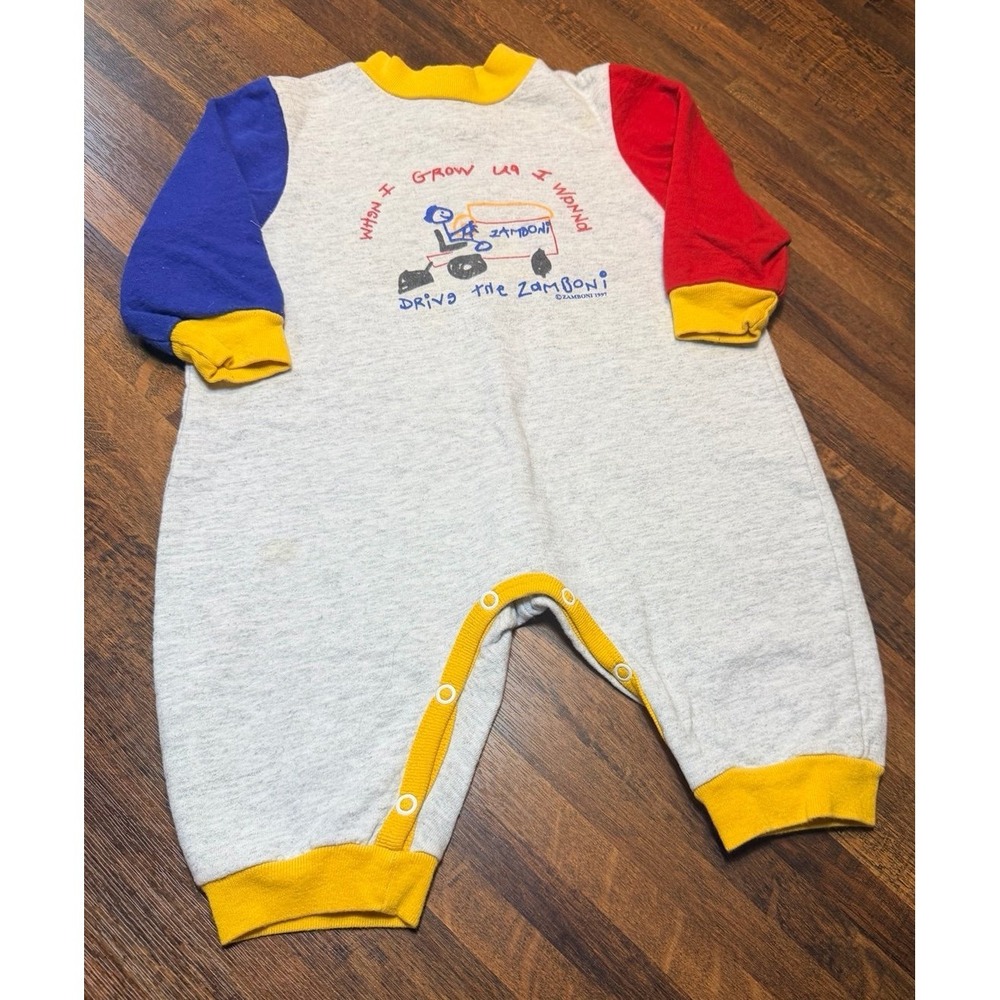 Vintage Y2K rare Zamboni infant outfit. 12/18 months.  NHL hockey